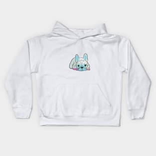 Frenchie Lying down illustration Kids Hoodie